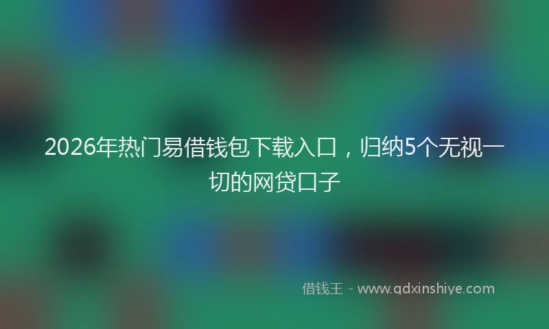 2026年热门易借钱包下载入口，归纳5个无视一切的网贷口子