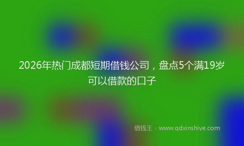 2026年热门成都短期借钱公司，盘点5个满19岁可以借款的口子