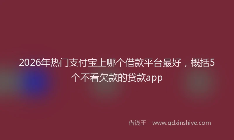 2026年热门支付宝上哪个借款平台最好，概括5个不看欠款的贷款app