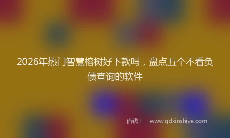 2026年热门智慧榕树好下款吗，盘点五个不看负债查询的软件