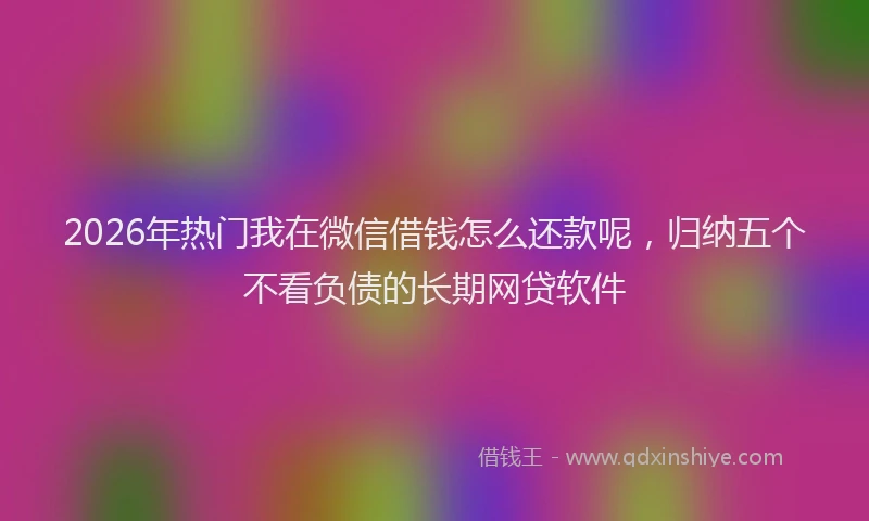 2026年热门我在微信借钱怎么还款呢，归纳五个不看负债的长期网贷软件