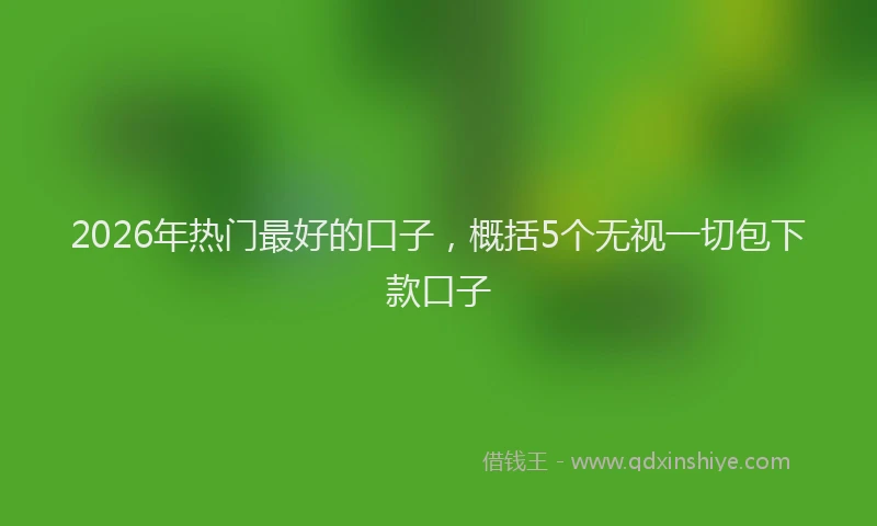 2026年热门最好的口子，概括5个无视一切包下款口子