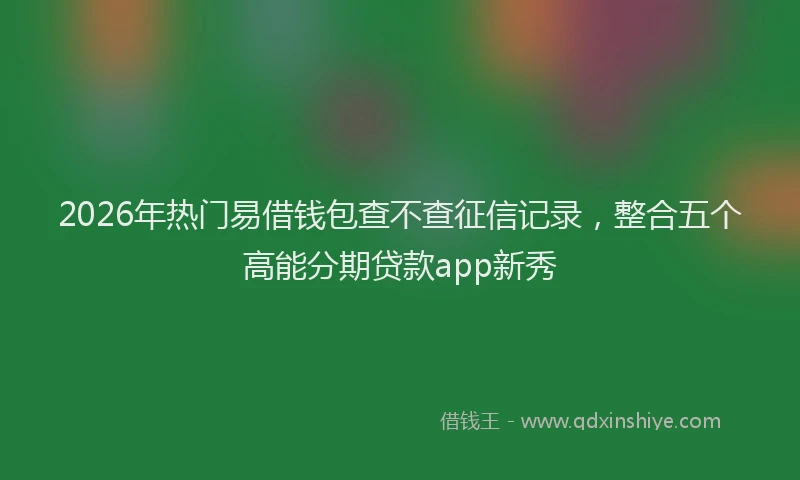 2026年热门易借钱包查不查征信记录，整合五个高能分期贷款app新秀