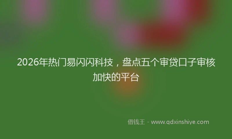 2026年热门易闪闪科技，盘点五个审贷口子审核加快的平台