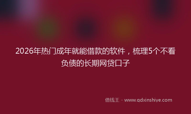 2026年热门成年就能借款的软件,梳理5个不看负债的长期网贷口子