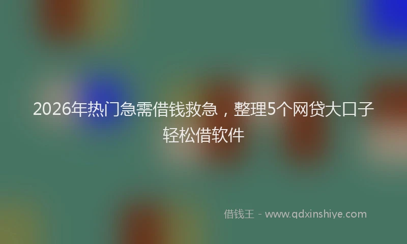 2026年热门急需借钱救急，整理5个网贷大口子轻松借软件