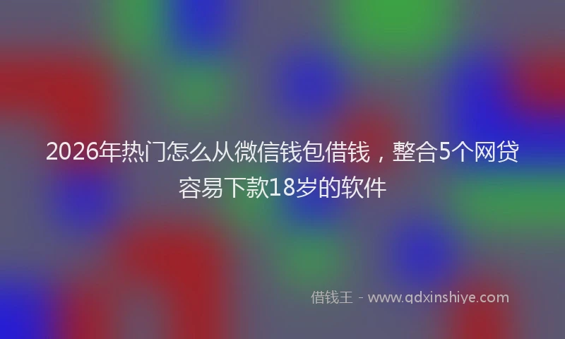 2026年热门怎么从微信钱包借钱，整合5个网贷容易下款18岁的软件