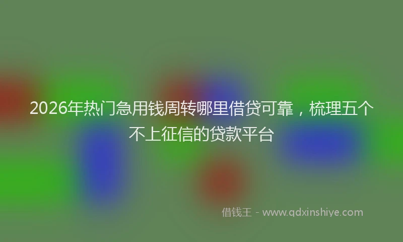2026年热门急用钱周转哪里借贷可靠，梳理五个不上征信的贷款平台