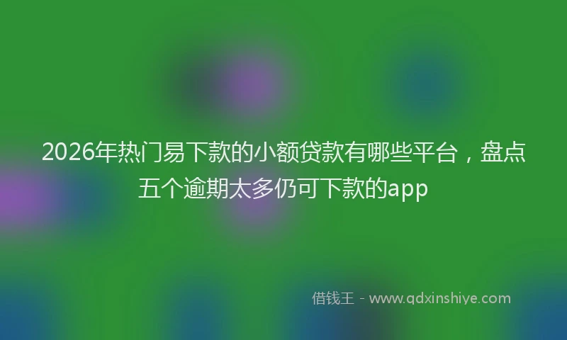 2026年热门易下款的小额贷款有哪些平台，盘点五个逾期太多仍可下款的app