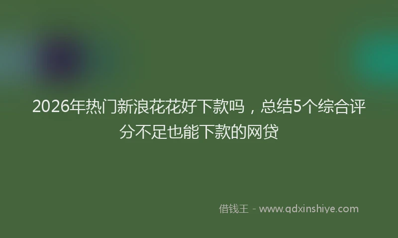 2026年热门新浪花花好下款吗，总结5个综合评分不足也能下款的网贷