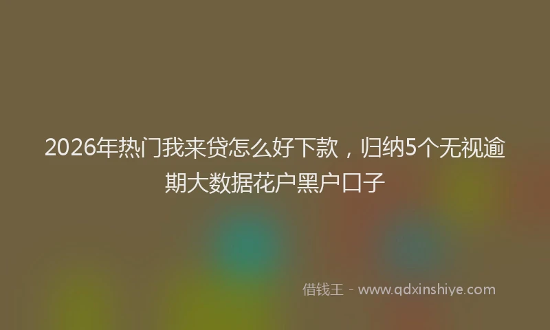 2026年热门我来贷怎么好下款，归纳5个无视逾期大数据花户黑户口子