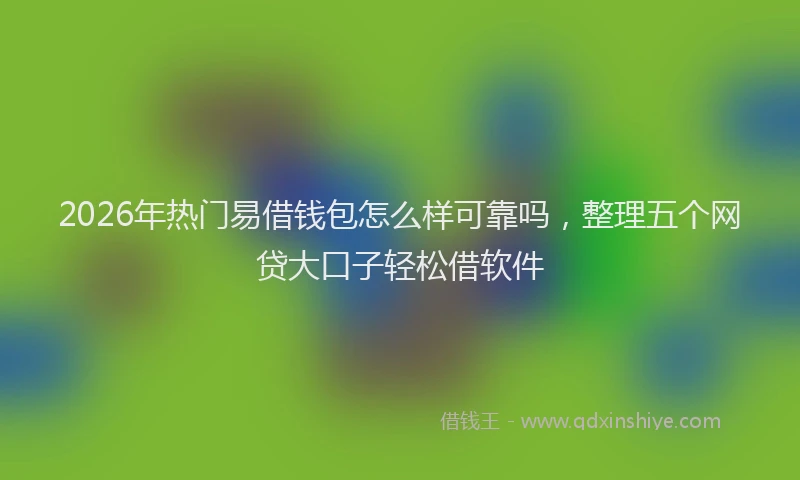 2026年热门易借钱包怎么样可靠吗，整理五个网贷大口子轻松借软件