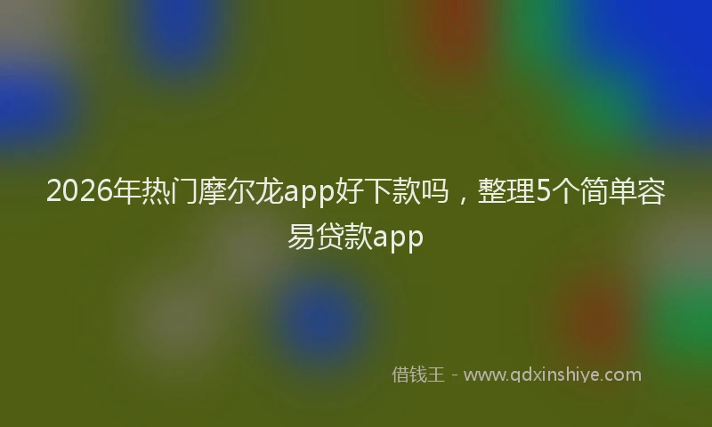 2026年热门摩尔龙app好下款吗，整理5个简单容易贷款app
