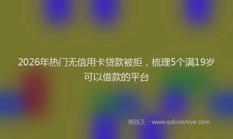 2026年热门无信用卡贷款被拒，梳理5个满19岁可以借款的平台
