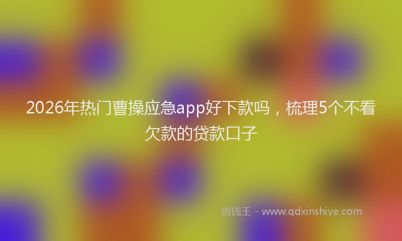 2026年热门曹操应急app好下款吗，梳理5个不看欠款的贷款口子