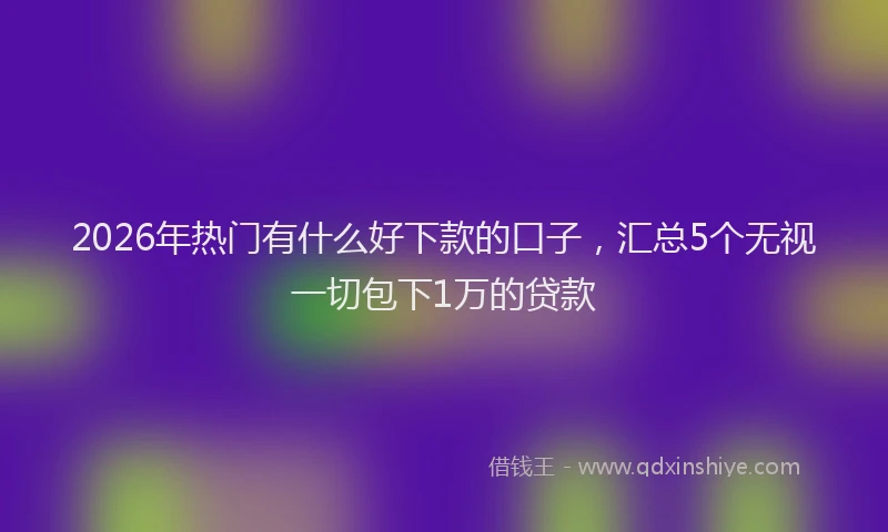 2026年热门有什么好下款的口子，汇总5个无视一切包下1万的贷款