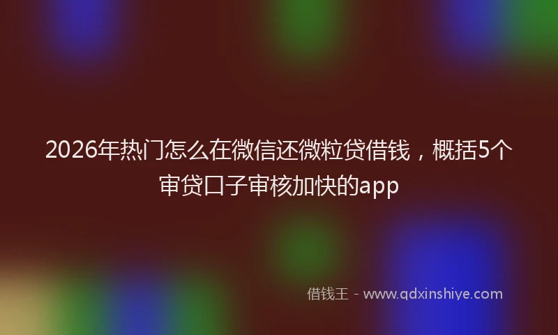 2026年热门怎么在微信还微粒贷借钱，概括5个审贷口子审核加快的app