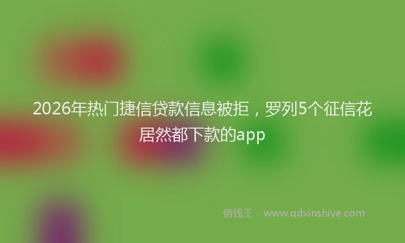 2026年热门捷信贷款信息被拒，罗列5个征信花居然都下款的app