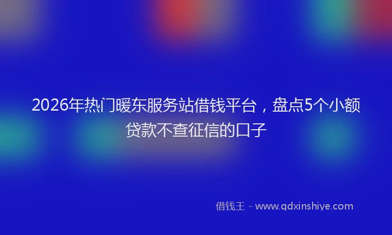 2026年热门暖东服务站借钱平台，盘点5个小额贷款不查征信的口子