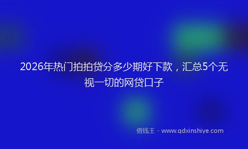 2026年热门拍拍贷分多少期好下款，汇总5个无视一切的网贷口子