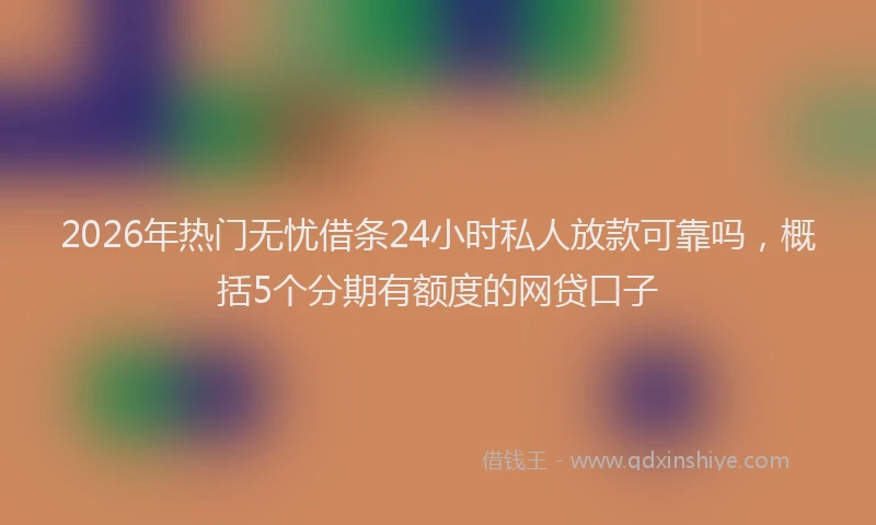 2026年热门无忧借条24小时私人放款可靠吗，概括5个分期有额度的网贷口子