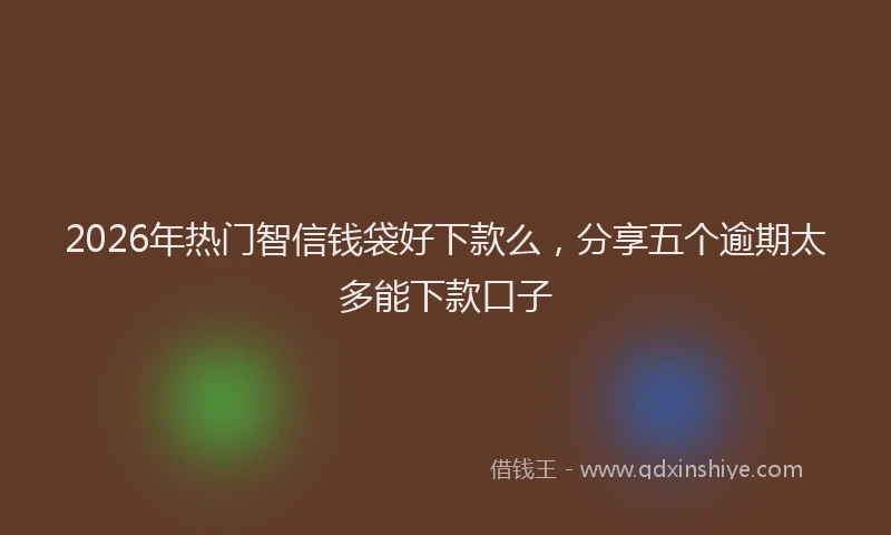 2026年热门智信钱袋好下款么，分享五个逾期太多能下款口子