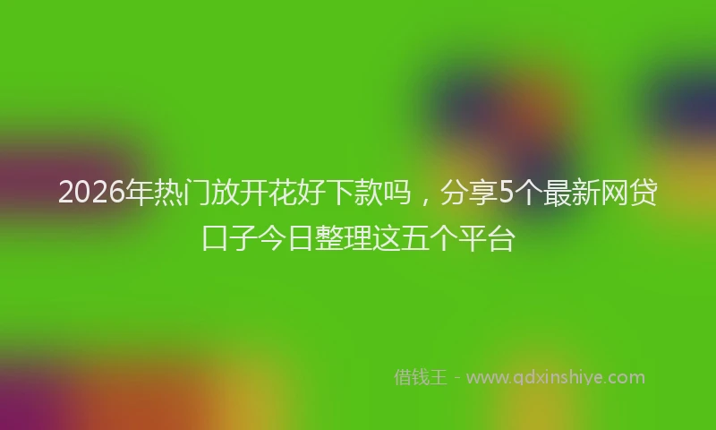 2026年热门放开花好下款吗，分享5个最新网贷口子今日整理这五个平台