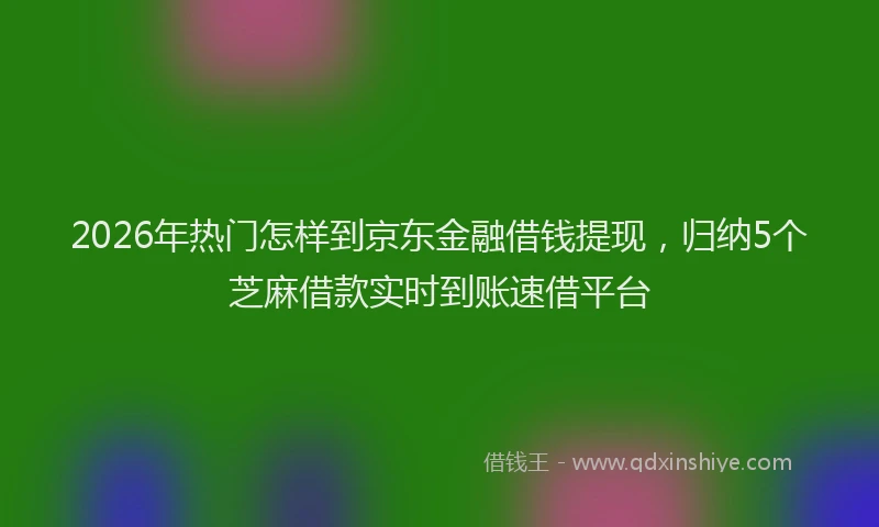 2026年热门怎样到京东金融借钱提现,归纳5个芝麻借款实时到账速借平台