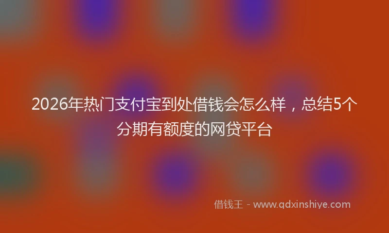 2026年热门支付宝到处借钱会怎么样，总结5个分期有额度的网贷平台