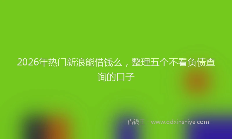 2026年热门新浪能借钱么，整理五个不看负债查询的口子