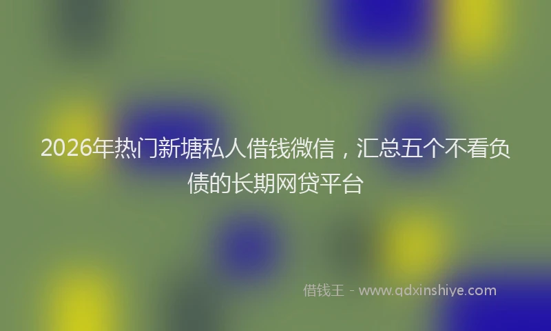 2026年热门新塘私人借钱微信，汇总五个不看负债的长期网贷平台
