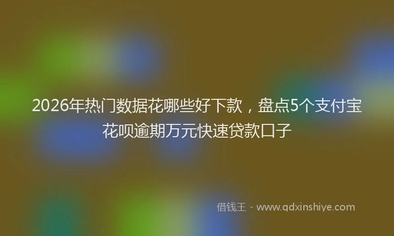 2026年热门数据花哪些好下款，盘点5个支付宝花呗逾期万元快速贷款口子