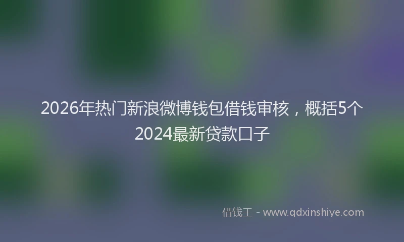 2026年热门新浪微博钱包借钱审核，概括5个2024最新贷款口子