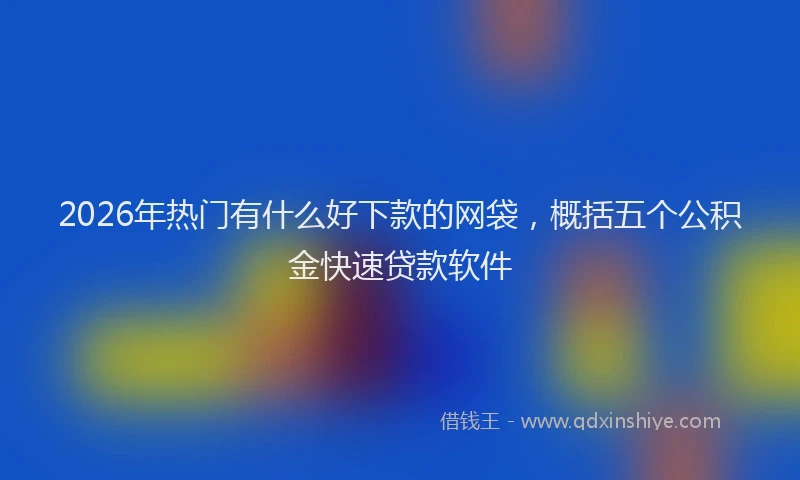 2026年热门有什么好下款的网袋，概括五个公积金快速贷款软件