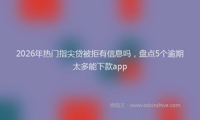 2026年热门指尖贷被拒有信息吗，盘点5个逾期太多能下款app