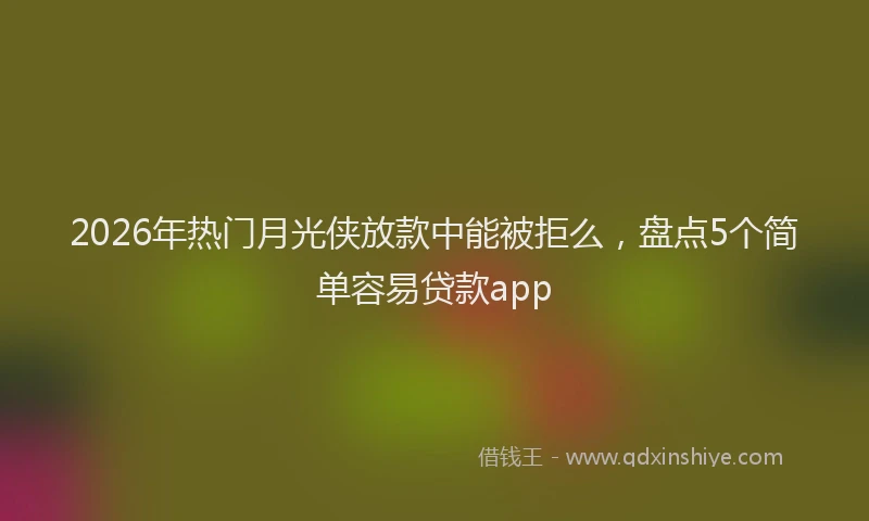 2026年热门月光侠放款中能被拒么，盘点5个简单容易贷款app