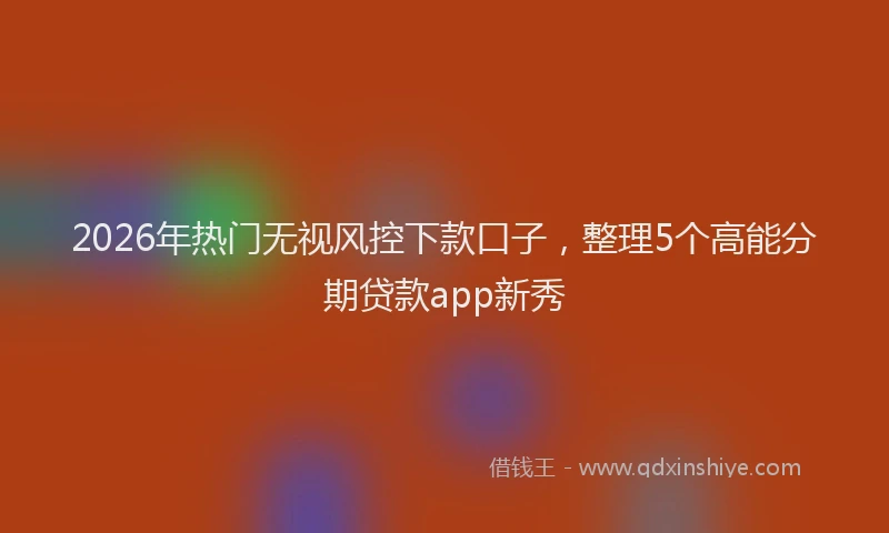 2026年热门无视风控下款口子,整理5个高能分期贷款app新秀
