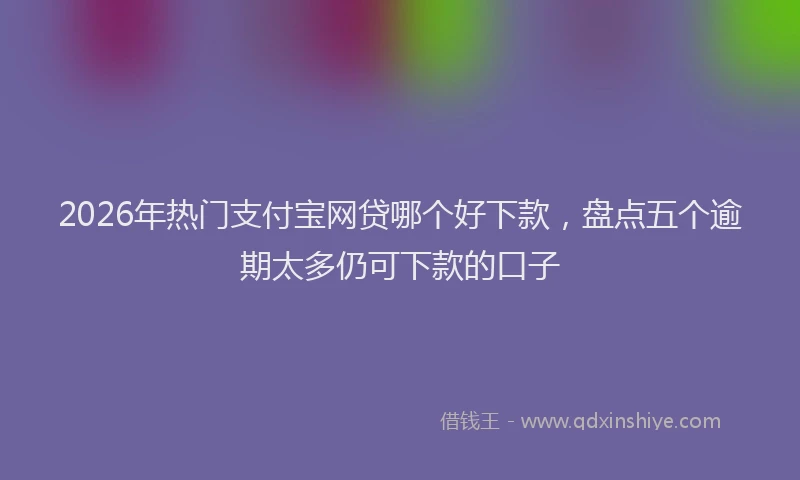 2026年热门支付宝网贷哪个好下款，盘点五个逾期太多仍可下款的口子