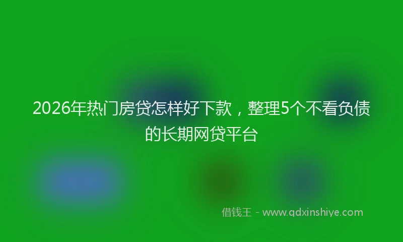 2026年热门房贷怎样好下款，整理5个不看负债的长期网贷平台