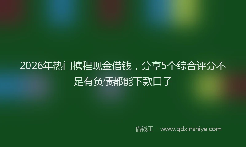 2026年热门携程现金借钱，分享5个综合评分不足有负债都能下款口子