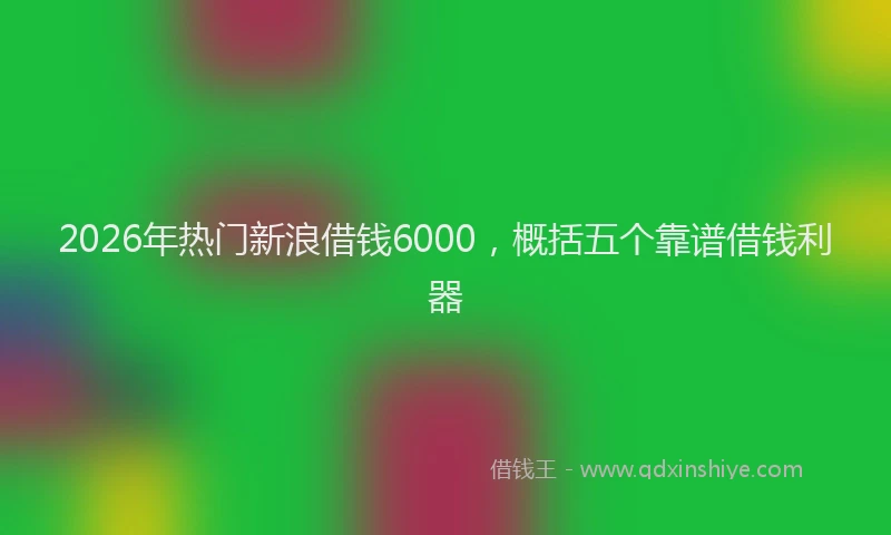 2026年热门新浪借钱6000，概括五个靠谱借钱利器