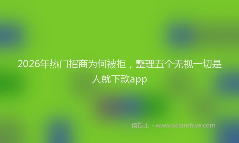 2026年热门招商为何被拒，整理五个无视一切是人就下款app