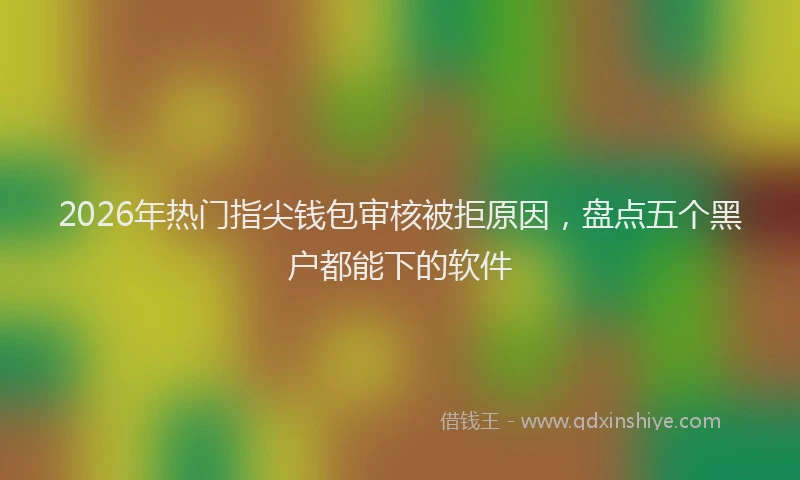 2026年热门指尖钱包审核被拒原因，盘点五个黑户都能下的软件
