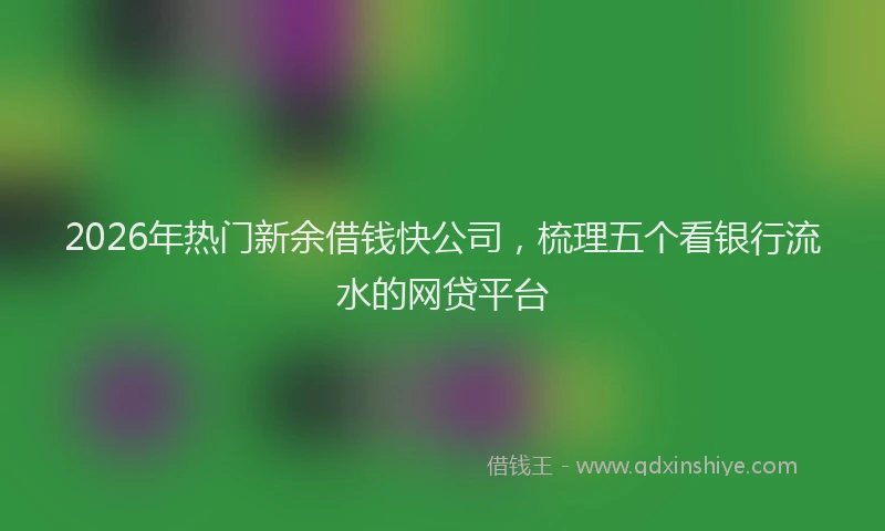 2026年热门新余借钱快公司，梳理五个看银行流水的网贷平台