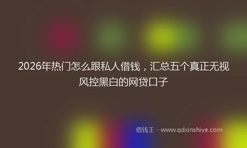 2026年热门怎么跟私人借钱，汇总五个真正无视风控黑白的网贷口子