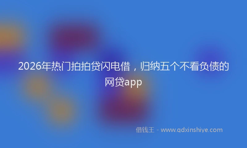 2026年热门拍拍贷闪电借，归纳五个不看负债的网贷app