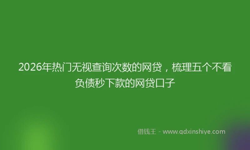 2026年热门无视查询次数的网贷，梳理五个不看负债秒下款的网贷口子