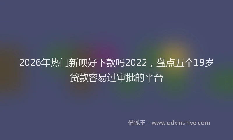 2026年热门新呗好下款吗2022，盘点五个19岁贷款容易过审批的平台