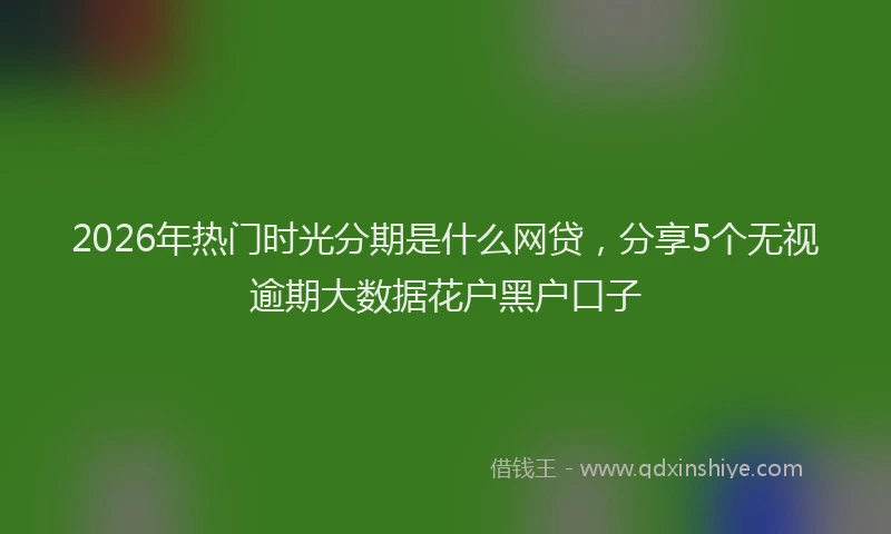 2026年热门时光分期是什么网贷，分享5个无视逾期大数据花户黑户口子