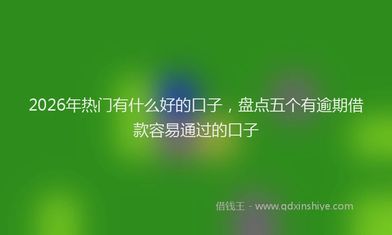 2026年热门有什么好的口子,盘点五个有逾期借款容易通过的口子